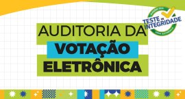 Card com texto em destaque: "Auditoria da votação eletrônica"